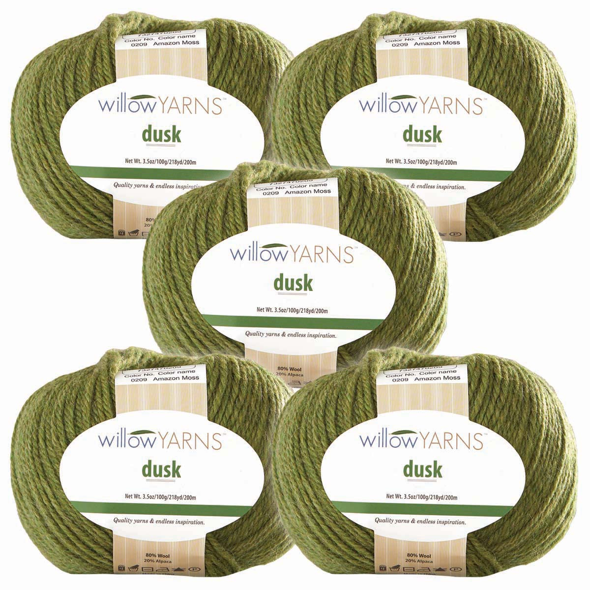 Willow Yarns DuskBag of 5 Yarn Pack