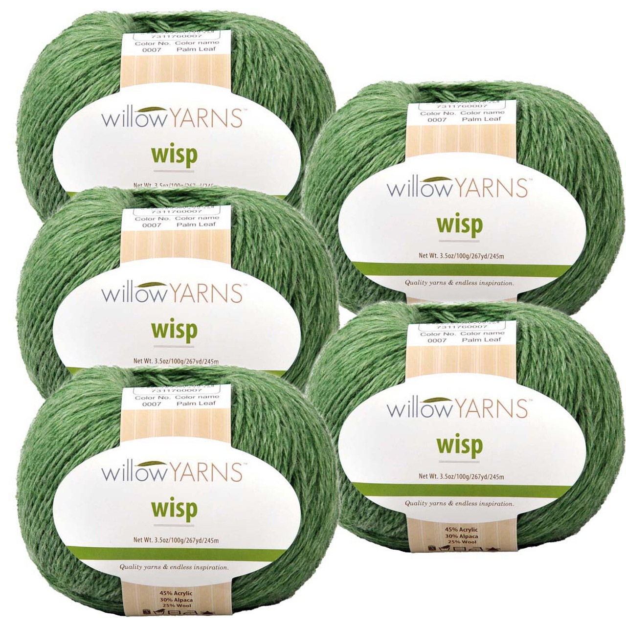 Willow Yarns WispBag of 5 Yarn Pack