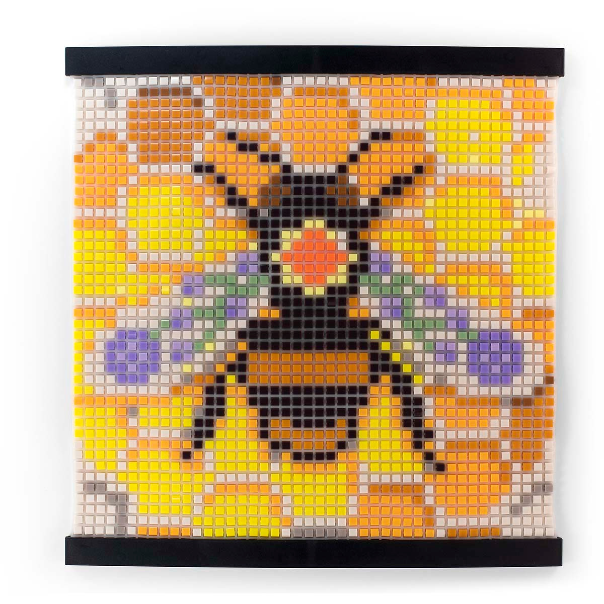 Perler Snappix Kit 12x12 Zoll – Bügelfreies Bastelset, Folksy Bee Motiv, Ab 12 Jahren