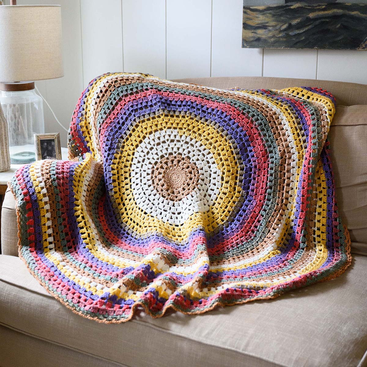 DREAMCATCHER ブランケット Lion Brand Dreamcatcher Afghan Crochet Kit