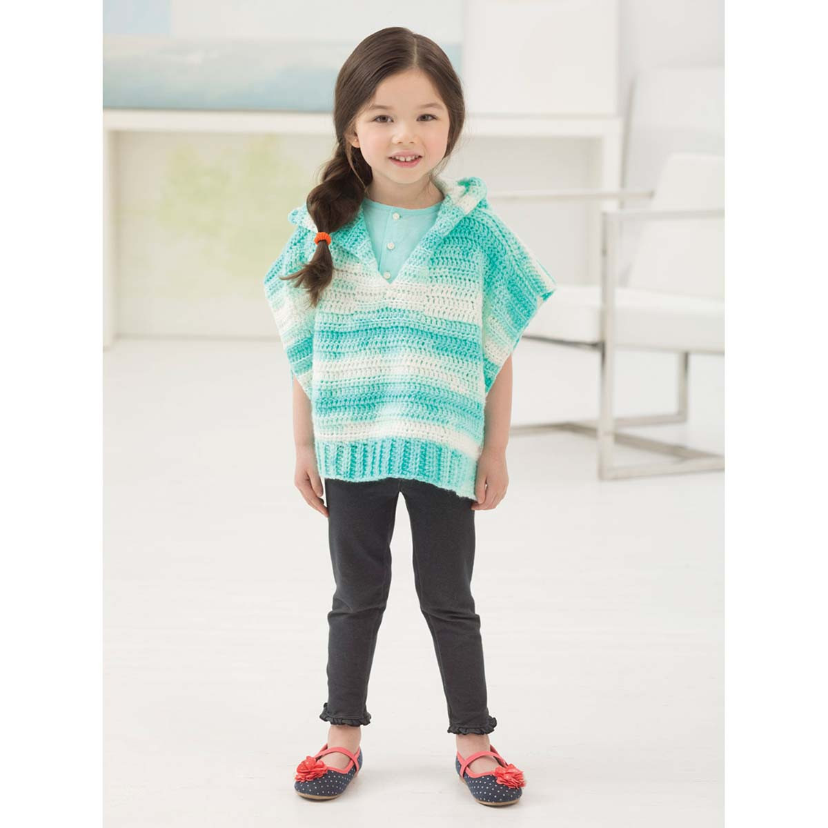 Lion Brand Easy Layering Poncho Crochet Kit - Main Image