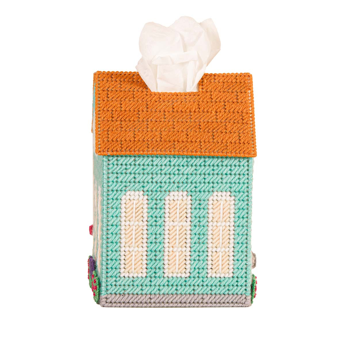 アクセサリー neighborhood CANVAS CONTAINER Herrschners Garden Abode Tissue Box - May Plastic Canvas Kit