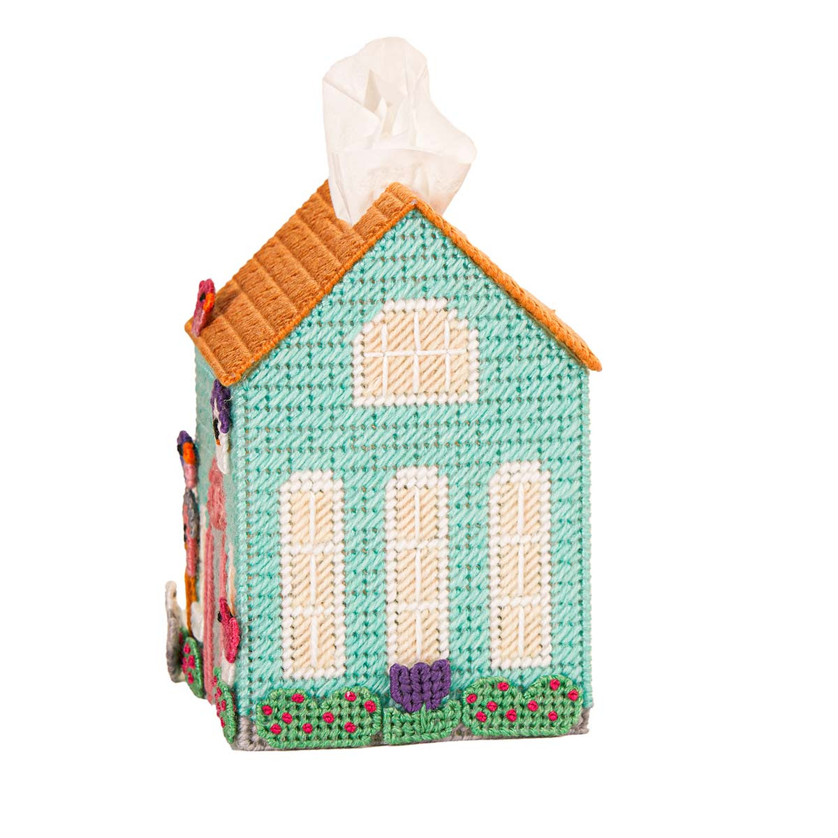 Herrschners Garden Abode Tissue Box - May Plastic Canvas Kit