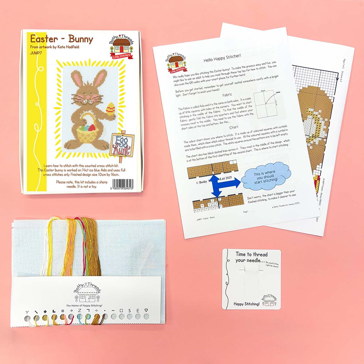 Bothy Threads Easter-Bunny Counted Cross-Stitch Kit