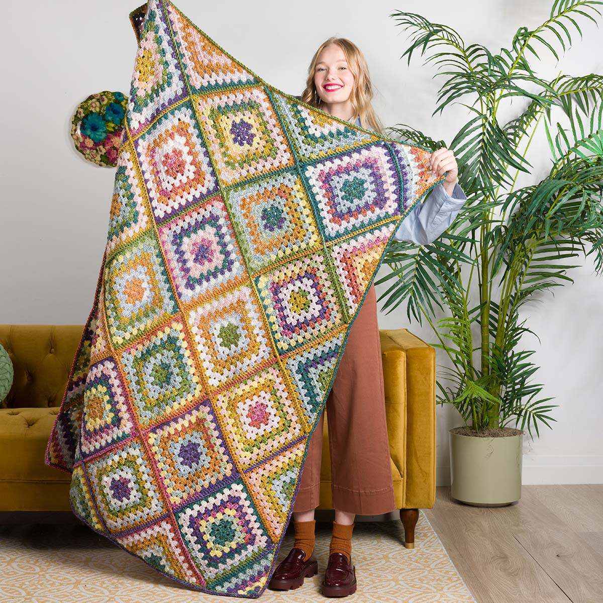 Red Heart Granny Goes Random Blanket Crochet Kit