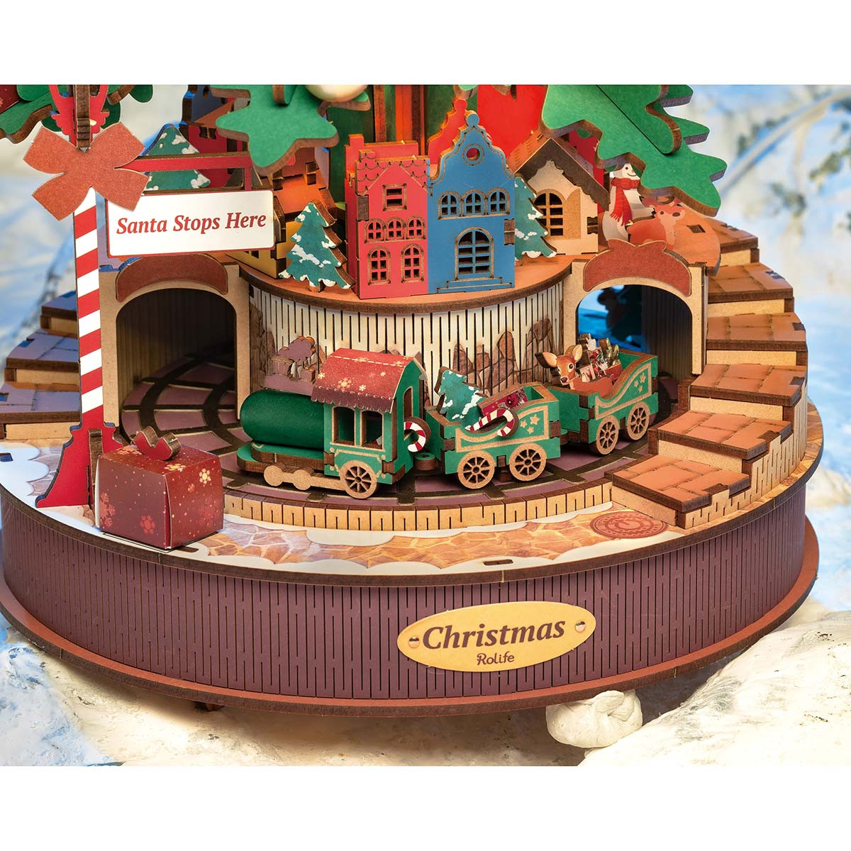 Robotime Rolife Christmas Melody Tree Model - Wood