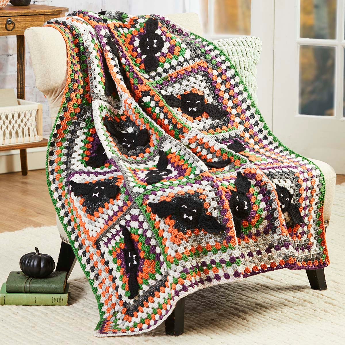 Herrschners Spooky Season Throw Crochet Kit