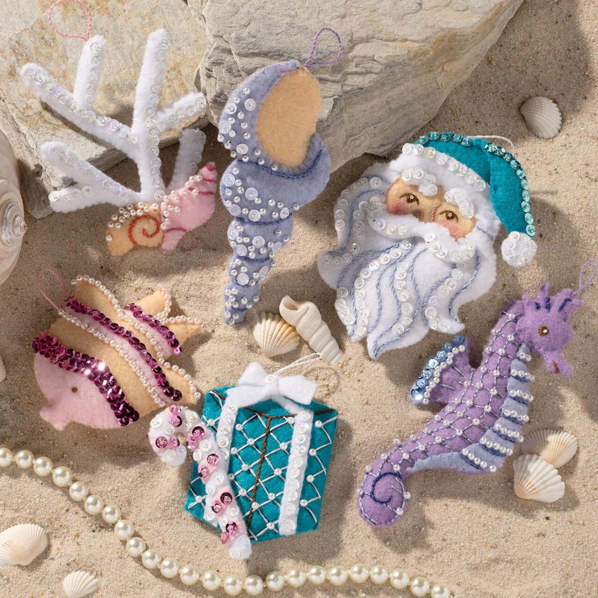 Bucilla Santa's Sea Life Felt & Sequin Kit