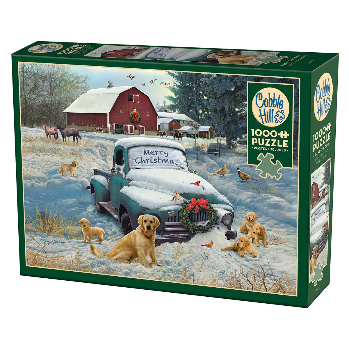 Herman Miller 「Merry Christmas」ブロックパズル Cobble Hill Merry Christmas Jigsaw Puzzle