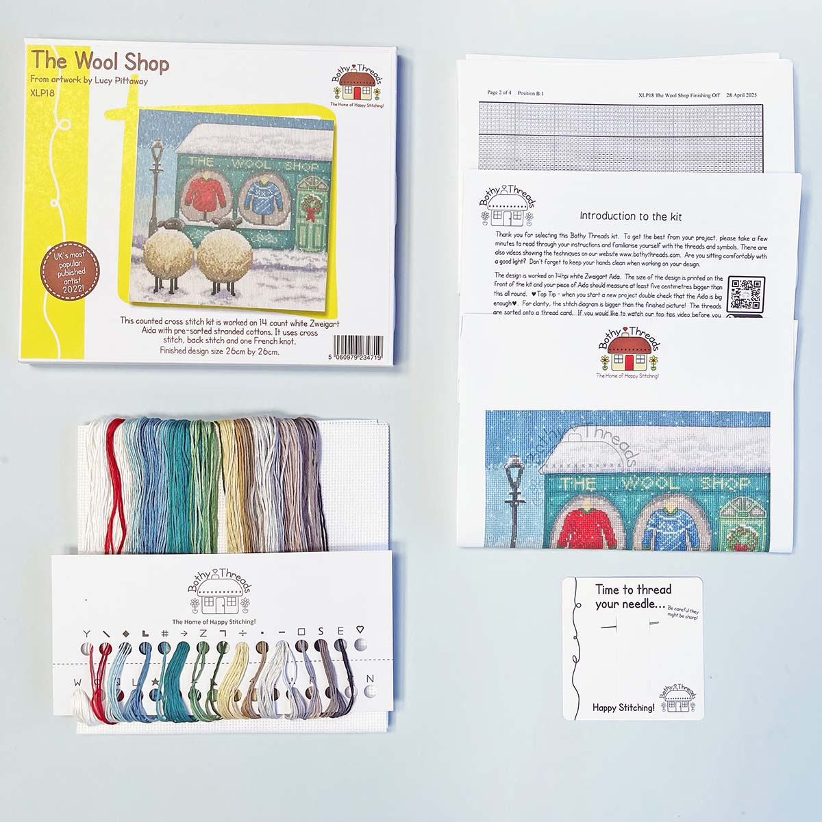 Bothy Threads Kreuzstich-Set 'Cut Thru Cottage' – Komplettset Mit Garn, Nadel & Anleitung
