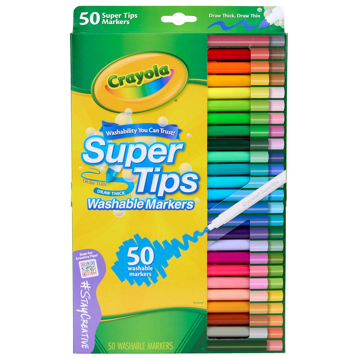 Crayola 58-5050 Super Tips Washable Marker, Pack Of 50