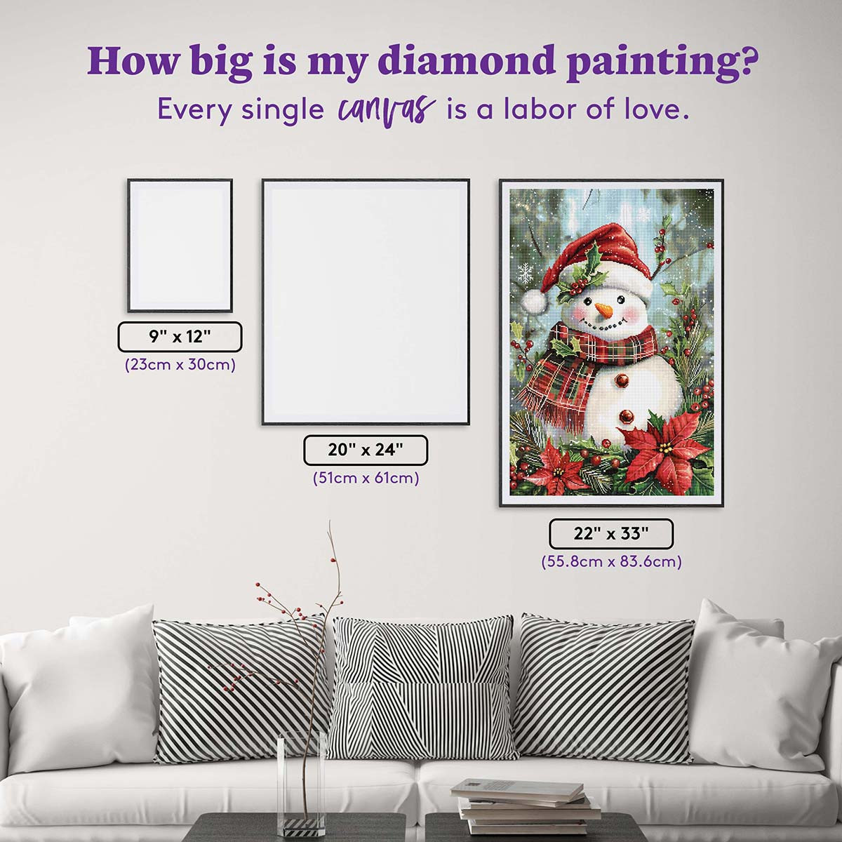 ダイヤモンドアートクラブ man Poinsettias Diamond Art Club Snowman Poinsettias Diamond Painting