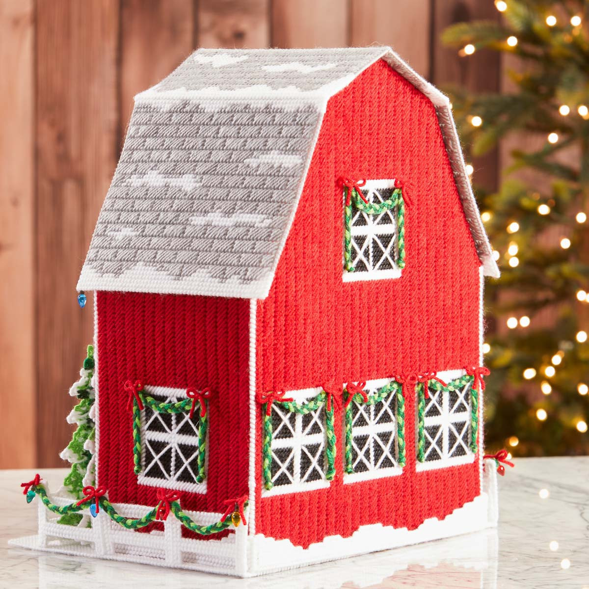 Herrschners Holiday Barnyard Retreat Plastic Canvas Kit