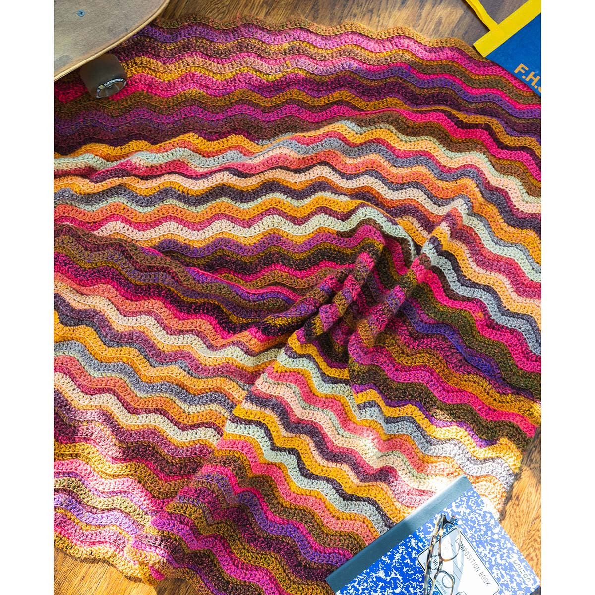 Lion Brand Radiant Waves Throw Crochet Kit