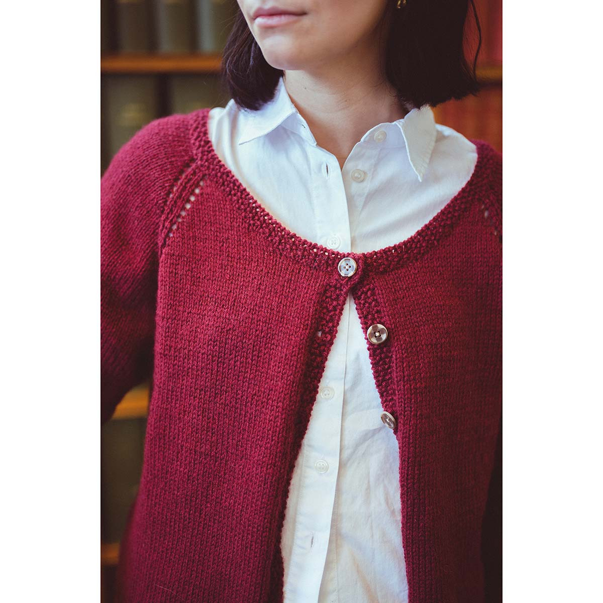 Lion Brand Somerset Raglan Cardigan Knit Kit
