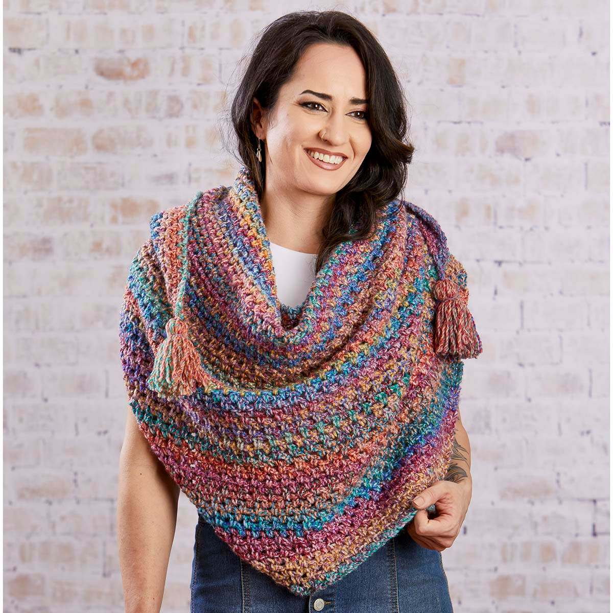 Herrschners Prism Pop Shawl Crochet Kit