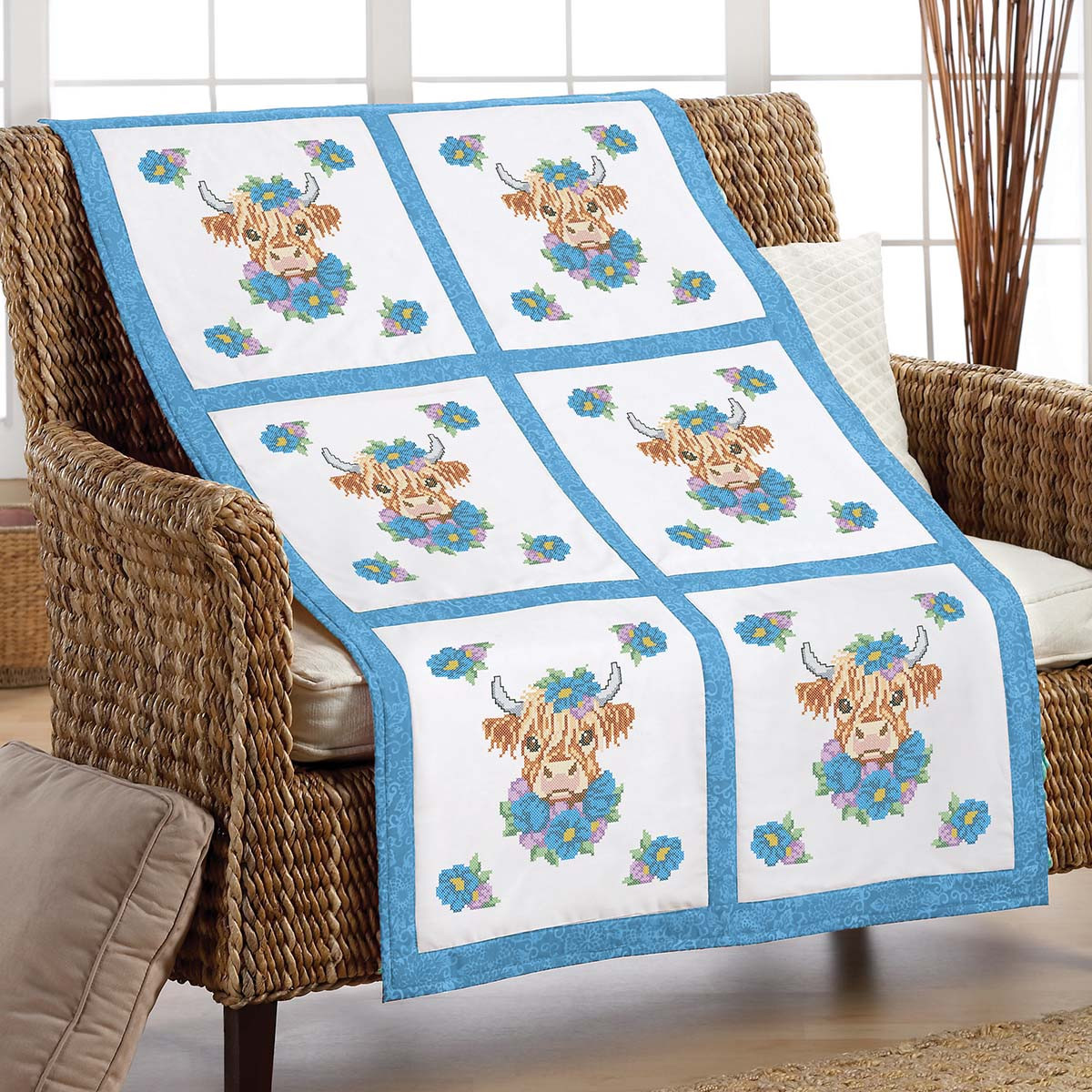 Herrschners Floral Highlander Stamped Cross-Stitch