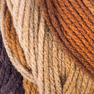 Red Heart Super Saver Stripes Yarn - Variant Image Latte Stripe
