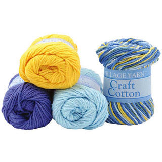 Village Yarn Craft Cotton Value Packs-Bag of 4 - Variant Image Cornflower