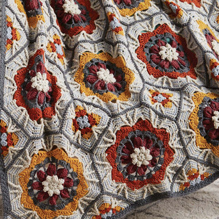 Herrschners Paragon Afghan Crochet Kit - Variant Image Rustic