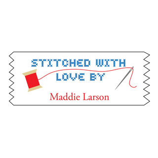 Herrschners Roll of 20 Personalized Labels - Variant Image Stitched With Love By