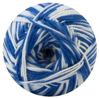Herrschners Travel Blanket Crochet Afghan Kit - Variant Image Blue/White
