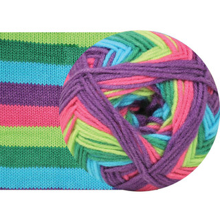 Herrschners Worsted 8 Stripes Yarn - Variant Image Pretty Peacock