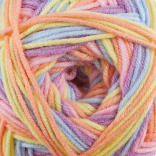 Herrschners Enchanted Ripples Baby Blanket Crochet Kit - Variant Image Pastel Rainbow