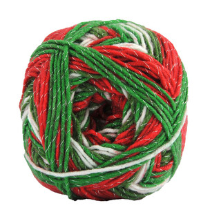 Herrschners Worsted 8 Holiday Sparkle Yarn - Variant Image Holly Berry