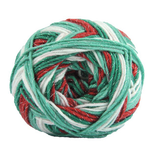 Herrschners Worsted 8 Holiday Sparkle Yarn - Variant Image Sweet Tinsel