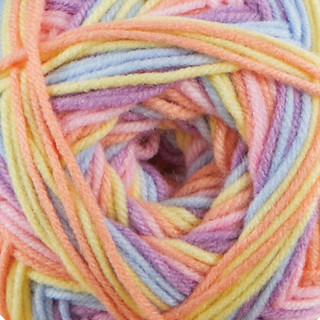 Herrschners Sherbet Swirls Blanket Crochet Kit - Variant Image Pastel Rainbow