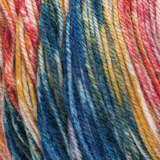 Red Heart Rainbow Connection Blanket Knit Kit - Variant Image Sunset Beach