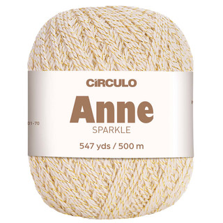 Circulo Anne Sparkle Crochet Thread - Variant Image Natural