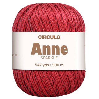 Circulo Anne Sparkle Crochet Thread - Variant Image Circulo Red