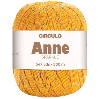 Circulo Anne Sparkle Crochet Thread - Variant Image Mustard
