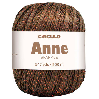 Circulo Anne Sparkle Crochet Thread - Variant Image Chocolate