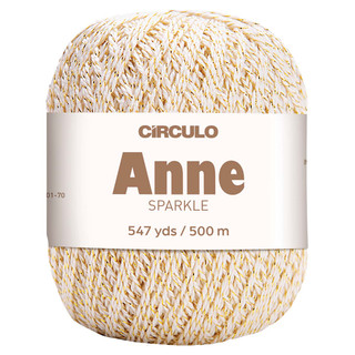 Circulo Anne Sparkle Crochet Thread - Variant Image Off-White