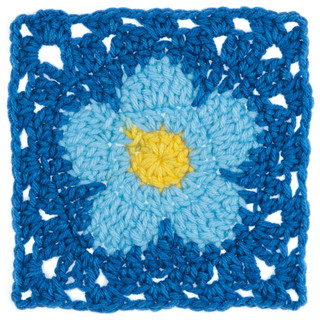 Red Heart All-in-One Flower Power Yarn - Variant Image Bluebell