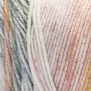 Red Heart Super Saver Bitty Stripes-Bag of 2 Yarn Pack - Variant Image Rainbow Mist