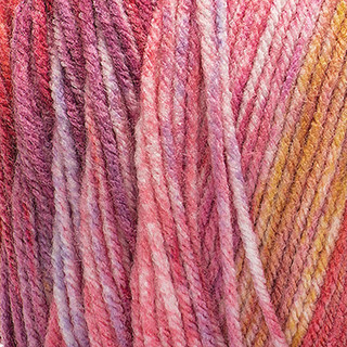 Red Heart Super Saver Bitty Stripes-Bag of 2 Yarn Pack - Variant Image Pink Lemonade
