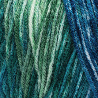 Red Heart Super Saver Bitty Stripes-Bag of 2 Yarn Pack - Variant Image Seaweed