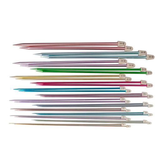 SilvaLume 14" Single Point Knitting Needles Set/15 SilvaLume 14" Single Point Knitting Needles Set/15