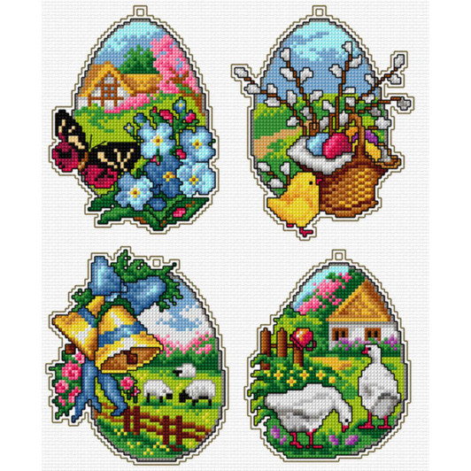 Orchidea Easter Ornaments Counted Cross-Stitch Kit Orchidea Easter Ornaments Counted Cross-Stitch Kit