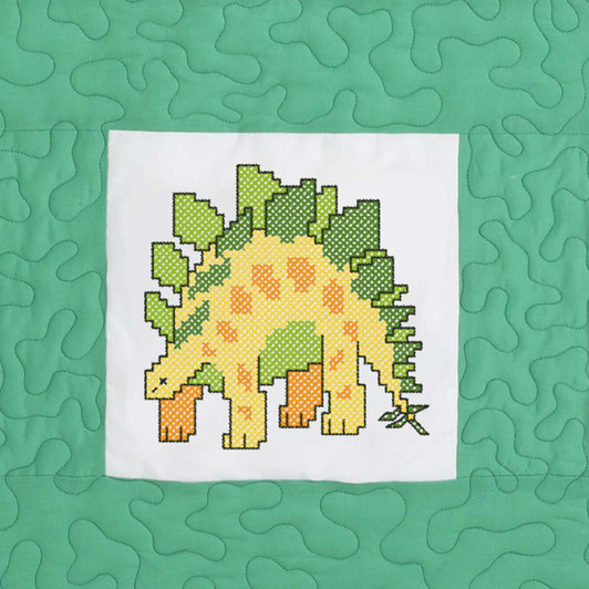 Herrschners Jurassic Kid's Quilt Blocks Stamped Cross-Stitch Herrschners Jurassic Kid's Quilt Blocks Stamped Cross-Stitch