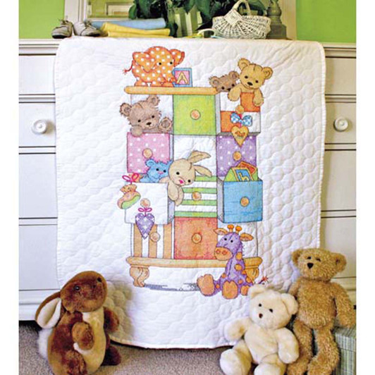 Dimensions Baby Drawers Baby Quilt Stamped Cross-Stitch Kit Dimensions Baby Drawers Baby Quilt Stamped Cross-Stitch Kit