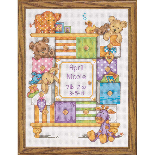 Dimensions Baby Drawers Birth Record Counted Cross-Stitch Kit Dimensions Baby Drawers Birth Record Counted Cross-Stitch Kit