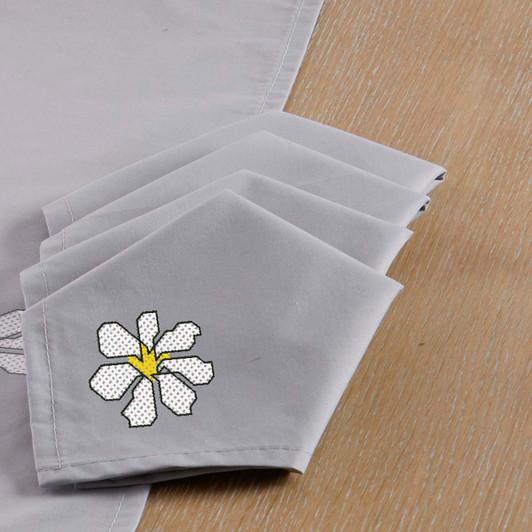 Herrschners Dancing Daisies Tablecloths Stamped CrossStitch