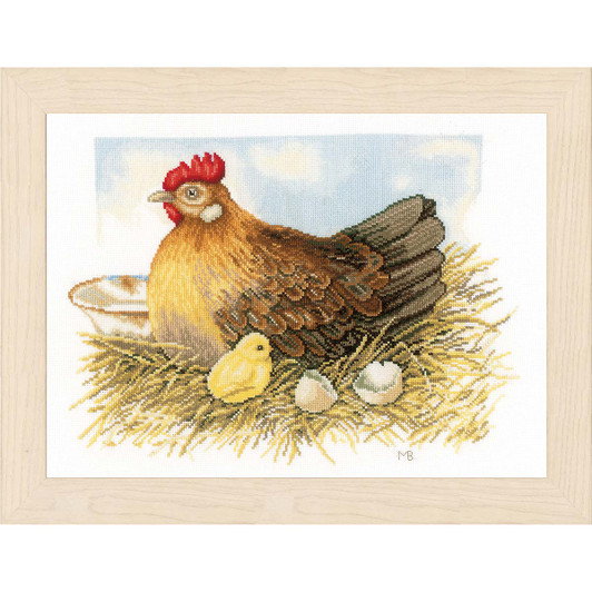 Lanarte Mother Hen Counted Cross-Stitch Kit Lanarte Mother Hen Counted Cross-Stitch Kit