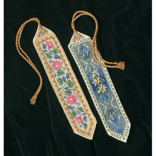 Dimensions Elegant Bookmarks, Set of 2 Counted Cross-Stitch Kit Dimensions Elegant Bookmarks, Set of 2 Counted Cross-Stitch Kit