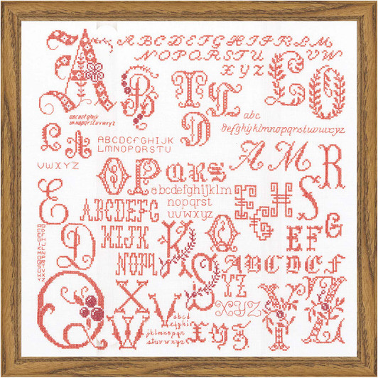 Thea Gouverneur Antique Character Sampler Counted Cross-Stitch Kit